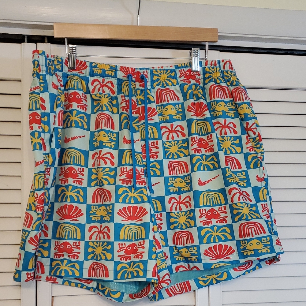 Nike Men's Spring Break Woven Flow Retro Pattern Board Shorts, Size XL